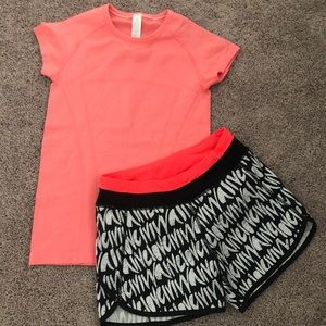 Ivivva by Lululemon Girls Speedy Shorts & Shirt